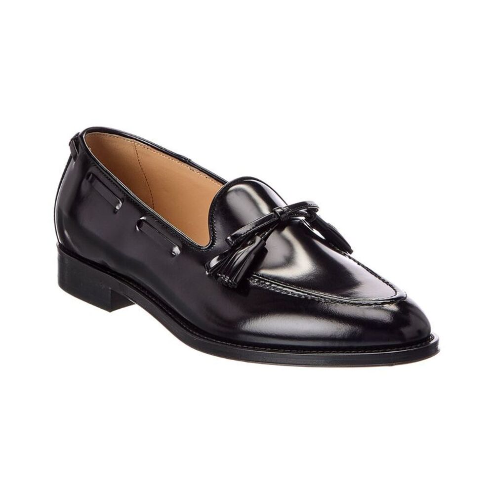 Valentino Leather Loafer, Black